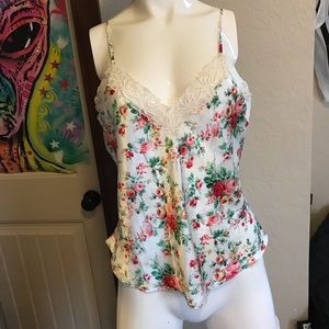 Flowery Sexy Silk Slip